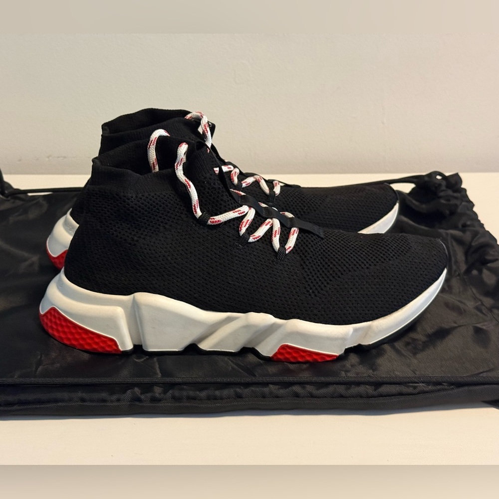 Balenciaga Speed Trainer Lace Up (Black/Red)